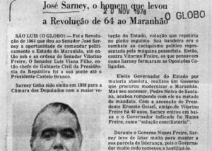 sarney levou revolução de 64 ao Maranhão (2)
