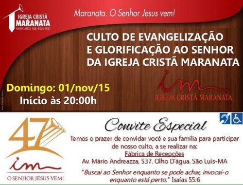 Evangelização Igreja Cristã Maranata